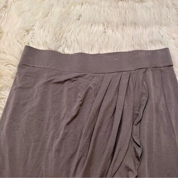 Loft Mini Skirt A-Line Gray Ruffle - Picture 3 of 11